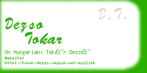 dezso tokar business card